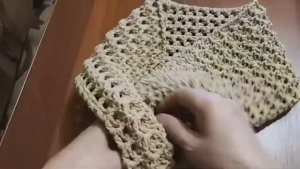 Шарфик крючком. Шарф с петлей.