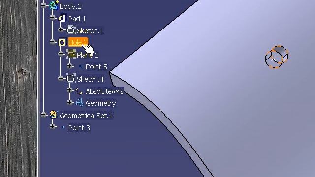 Beginner's CATIA Tutorial - Creating Holes on Non planar Faces смотреть онлайн