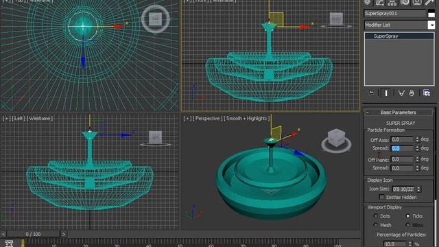 Tutorial 3ds Max - How to Make a Fountain with Particle-3Ds Max Tutorial Water fluid simulation смотреть онлайн