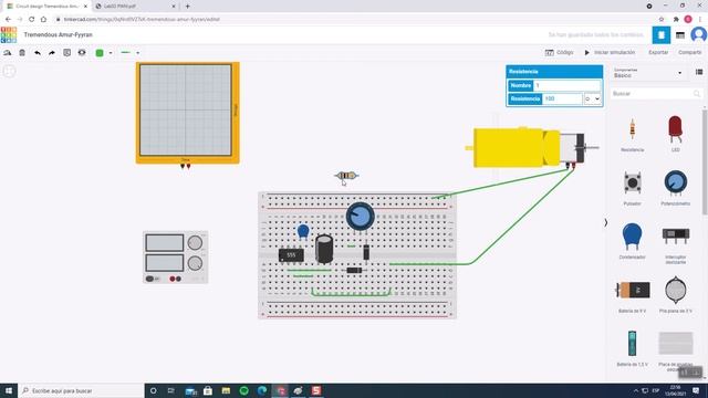 Armado de circuito electrónico PWM - TINKERCAD смотреть онлайн