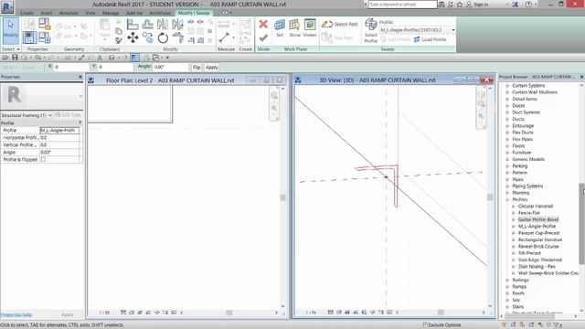 3 19 Revit Sweep Component Model in Place Profile 2 смотреть онлайн