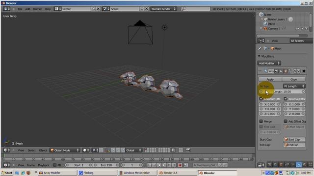 Ira Krakow's Blender 2.5 Array Modifier Tutorial смотреть онлайн