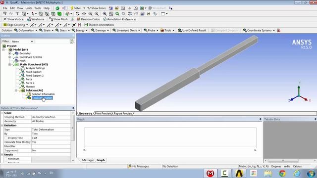 MENG 412 (CAD) Quiz#1 ANSYS смотреть онлайн