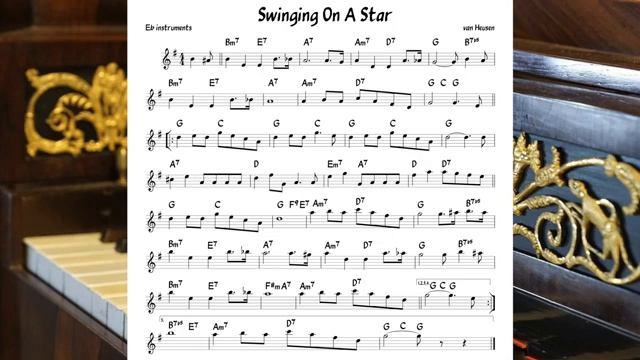 Swinging On A Star (Van Heusen) Backing track + score for Eb alto instruments смотреть онлайн