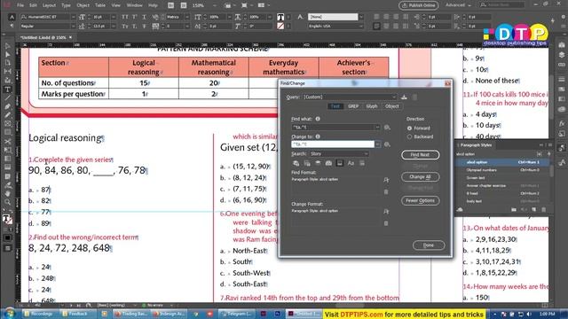32. Indesign CC Tutorial: Document Styling and Layouting using Find and Change Command смотреть онлайн