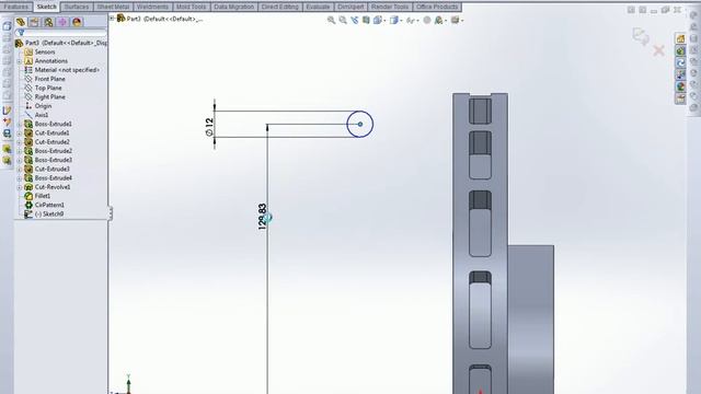 How to design disk brake in Solidworks using Extrude Revolve Curve Driven Pattern Circular Pattern смотреть онлайн