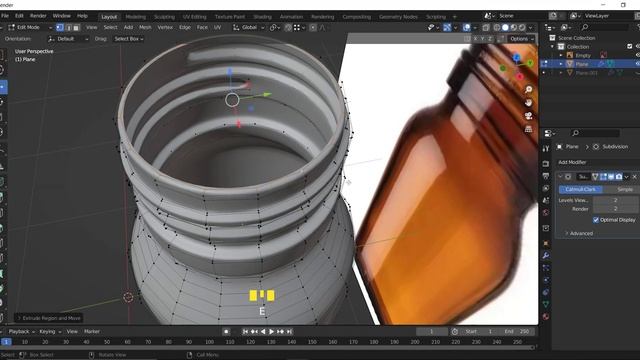 How to model a syrup bottle in blender смотреть онлайн