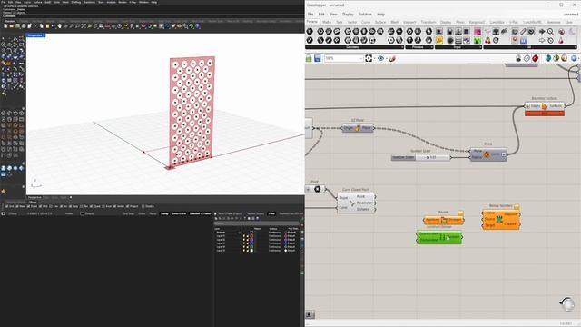 Rhino 8 Parametric Curve Attractor Gradient Hexagonal Grid Pattern Architecture Grasshopper Tutoria смотреть онлайн