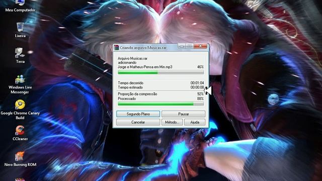 Como Compactar um arquivo com o winrar смотреть онлайн