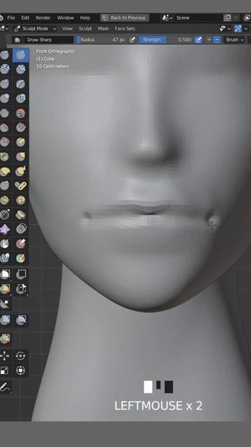 How to Sculpt a Mouth in Blender - #shorts смотреть онлайн