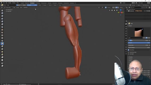 Full Tutorial part one How to make a female mesh in Blender 2.8 смотреть онлайн