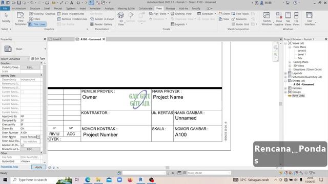 Revit Pemula #4 Input Drawing ke Title Block Families смотреть онлайн