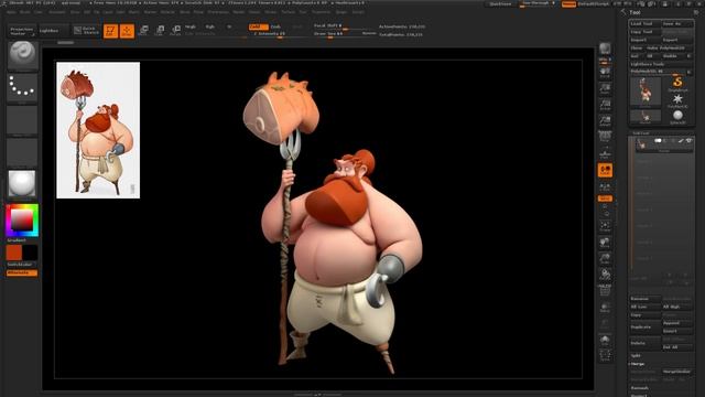 Turntable of "Meatball" Zbrush Sculpture смотреть онлайн