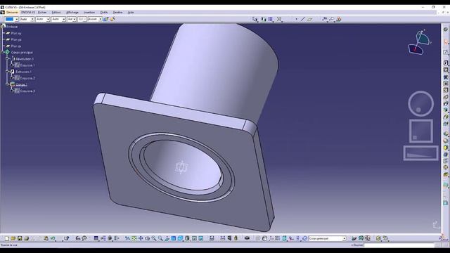 CATIA TUTO PART DESIGN - 04 Embase смотреть онлайн