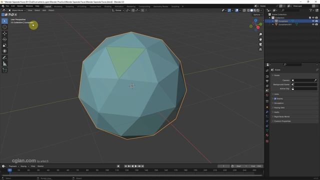 How To Separate Faces Into New Objects In Blender