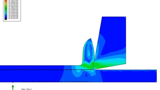 Abaqus explicit orthogonal cutting of AISI1045 with sacrifice layer Mises Stress смотреть онлайн