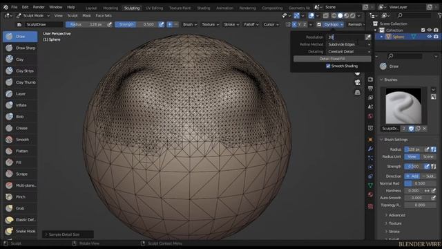 What is Dyntopo?|| How to use Dyntopo in Blender|| смотреть онлайн