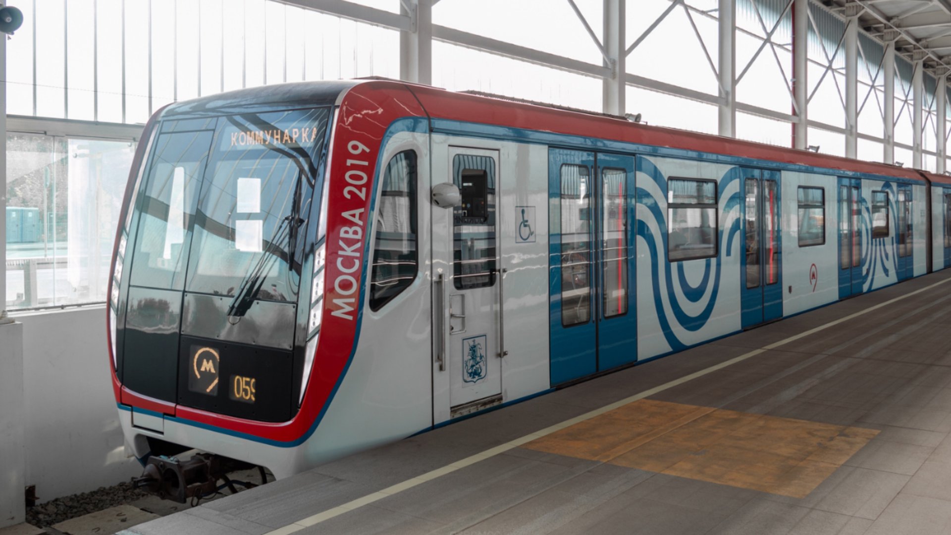 Поездка по Сокольнической линии на поезде Москва-2019 81-765.4 Бульвар Рокоссовского - Потапово