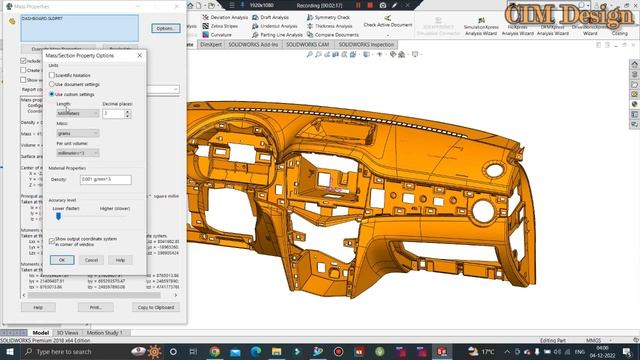 How to Calculate Part Weight in Solidworks or How to Set Density of Plastic Part #measure #cimdesig смотреть онлайн