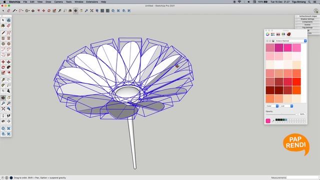 3D Flower SketchUp Tutorial смотреть онлайн