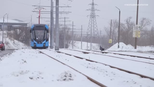 Володин и Бусаргин поучаствовали в "техническом пуске" нового трамвая в Саратове смотреть онлайн