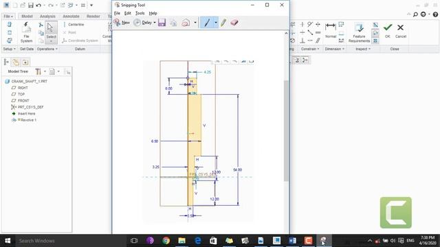 PTC - Creo Tutorial: Engine Blower Part Model - Crank Shaft смотреть онлайн