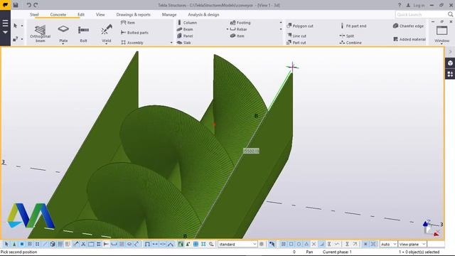 How to Create Screw Conveyor in Tekla Structures 2016 i смотреть онлайн