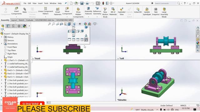 SOLIDWORKS TUTORIALS 2022 | HOW TO SAVE VIEW AT ANY ANGLE IN SOLIDWORKS | смотреть онлайн
