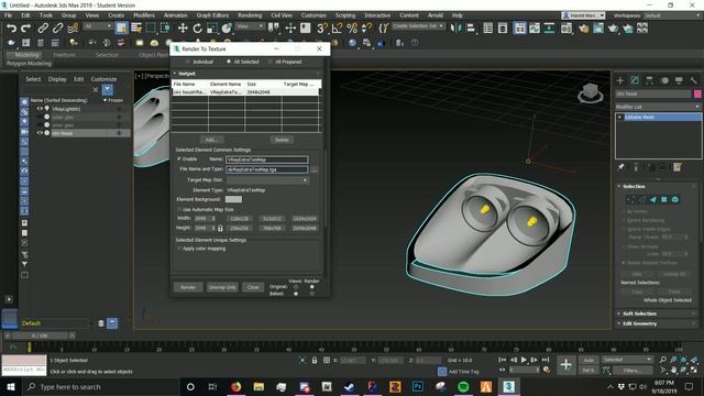 Very Simple 3DS Max V-Ray Render to Texture Tutorial смотреть онлайн