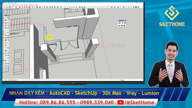 Học Sketchup Online | Cách làm sạch khối trong Sketchup 2021 смотреть онлайн