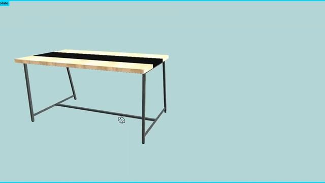 Baeumel Iron Trestle Dining Table REVIT 3D MODEL TO SELL смотреть онлайн