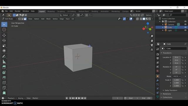 Blender: Object mode and Edit mode смотреть онлайн