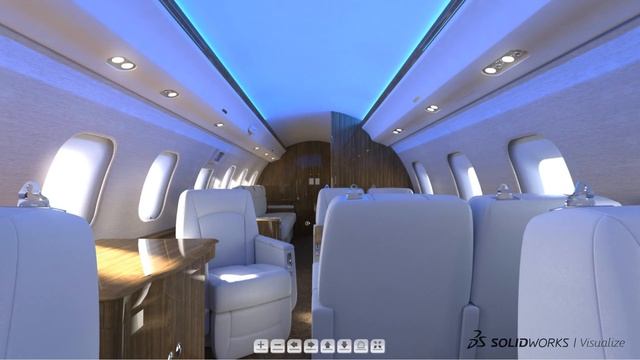 SOLIDWORKS Visualize Aerospace Panorama Example смотреть онлайн