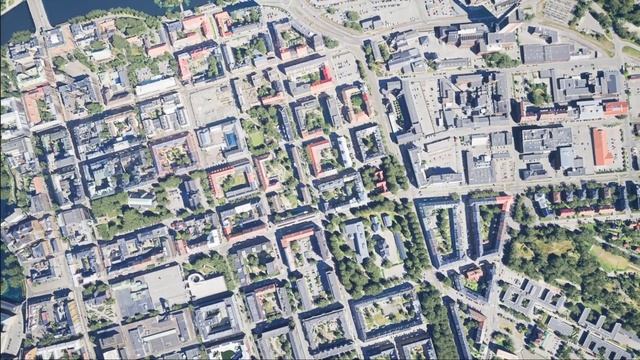Zoom out of Unreal Engine 5.1 Digital twin of Norrköping Sweden смотреть онлайн