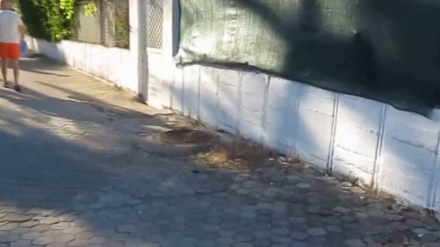 Дорога от отеля к морю 5 мин (Лариса Султан Бич Турция) смотреть онлайн