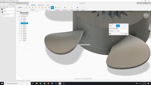 Fusion 360 Surface Tutorial 2 - Modifying a surface body смотреть онлайн