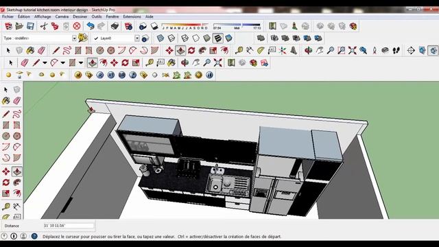 sketchup tutorial|modern kitchen room interior design смотреть онлайн