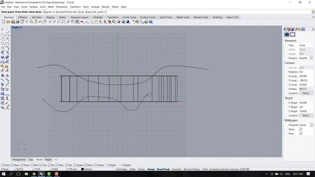 How to create a Surface using Curves in Rhino - Rhinoceros Tutorial for beginners смотреть онлайн