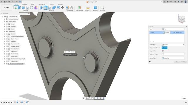 Fusion 360 Tutorial - Engine Side Cover смотреть онлайн