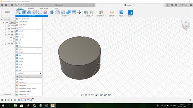 Design a Knurled Nut and Bolt in Autodesk Fusion 360. смотреть онлайн