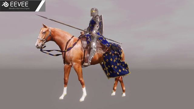 Knight on horse Blender смотреть онлайн