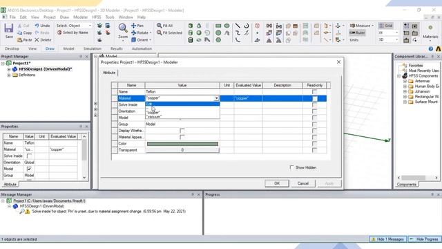 Designing Coax Cable For Probe Feeding In HFSS
