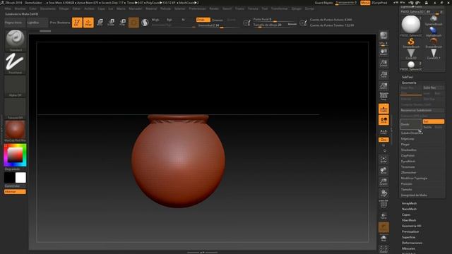 #6. Introducción a Zbrush 2018. Ejercicio práctico 5. смотреть онлайн