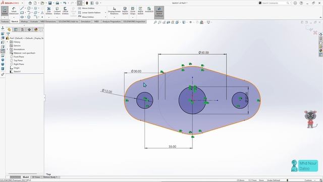 Shaft Support Design Using SolidWorks 06 | تمرين عملي على أدوات السكيتش مع مخطط التصميم смотреть онлайн