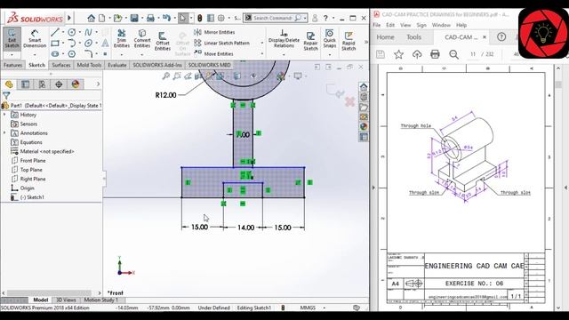 Learn SolidWorks in 30 Days: A Complete Course for Beginners|| step by step ||Day 06 смотреть онлайн