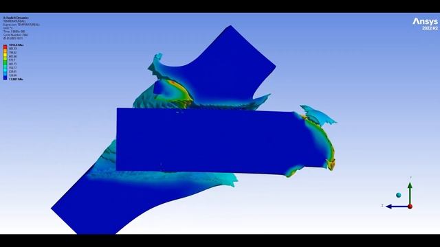 Ansys Impact Simulation [CSN 24 3512 M10x30 Screw vs Plate] 700m/s смотреть онлайн