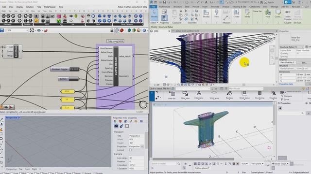 Rebar Tekla Revit by Grasshopper смотреть онлайн
