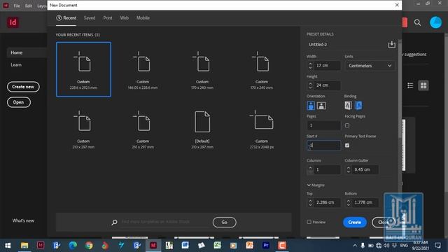 Lec 01, How to create an Arabic document InDesign CC 2021 смотреть онлайн