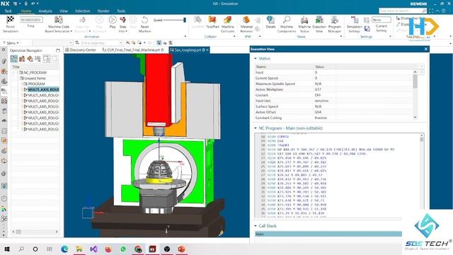 4. Mô phỏng NC code với Machine Simulation trên NX CAM - Simulate NC code on NX CAM смотреть онлайн