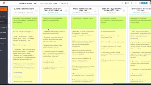 Описание главного бизнес процесса в RB CRM смотреть онлайн